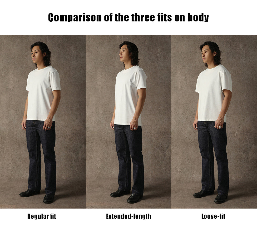 Three-Color Regular-Fit Crew Neck T-shirt-White