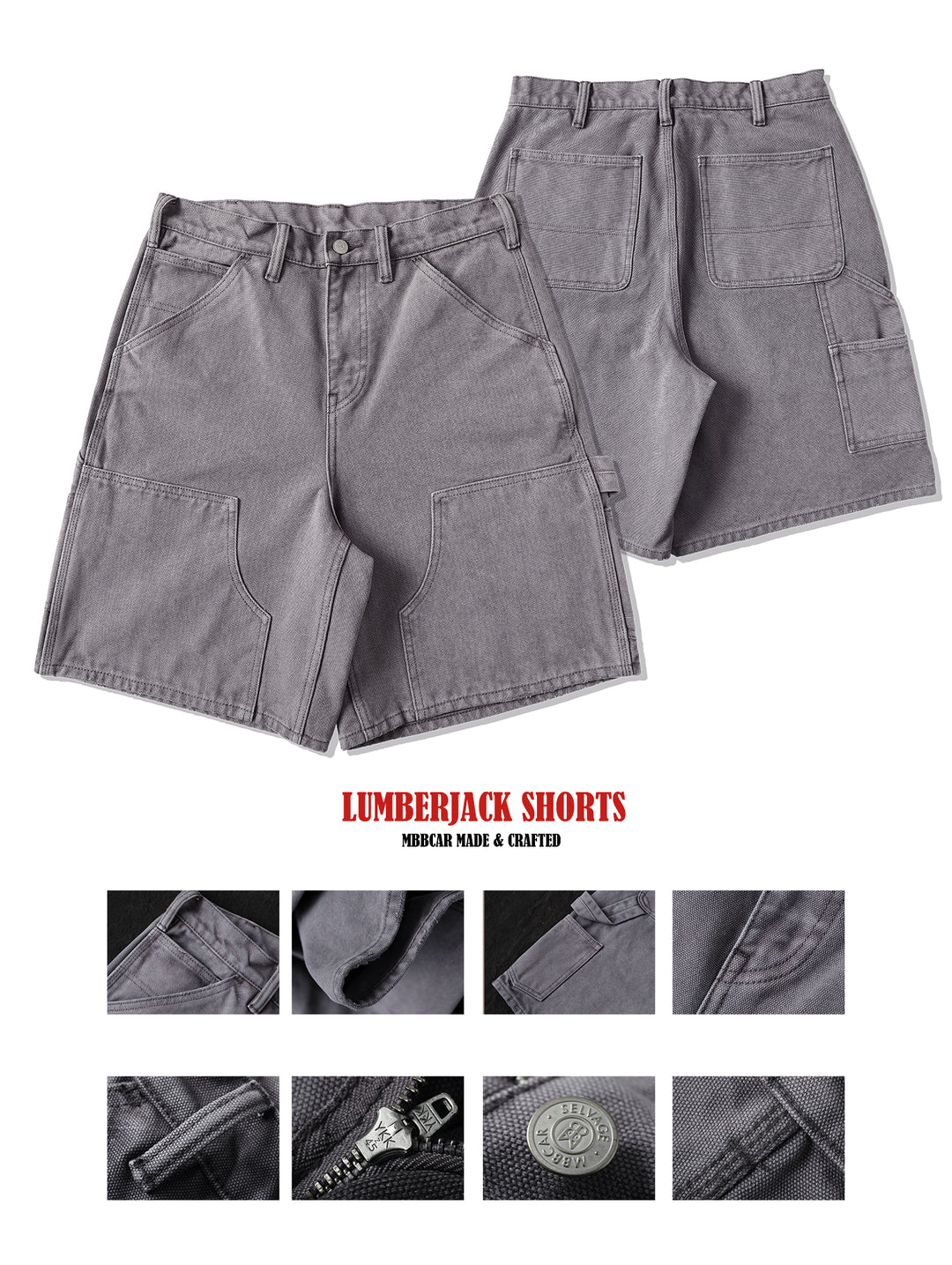 Lumberjack Shorts-Grey