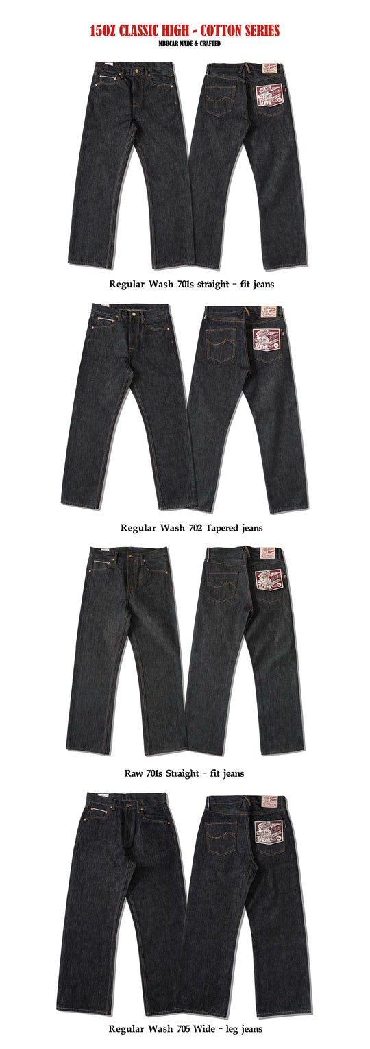 15.5OZ Classic 701 Straight-Fit jeans-Regular Wash