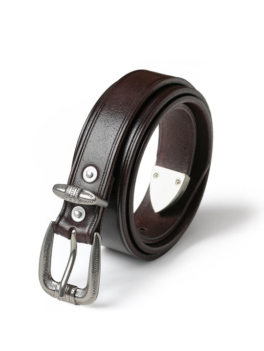 Horseshoe Pin Buckle Belt-Brown
