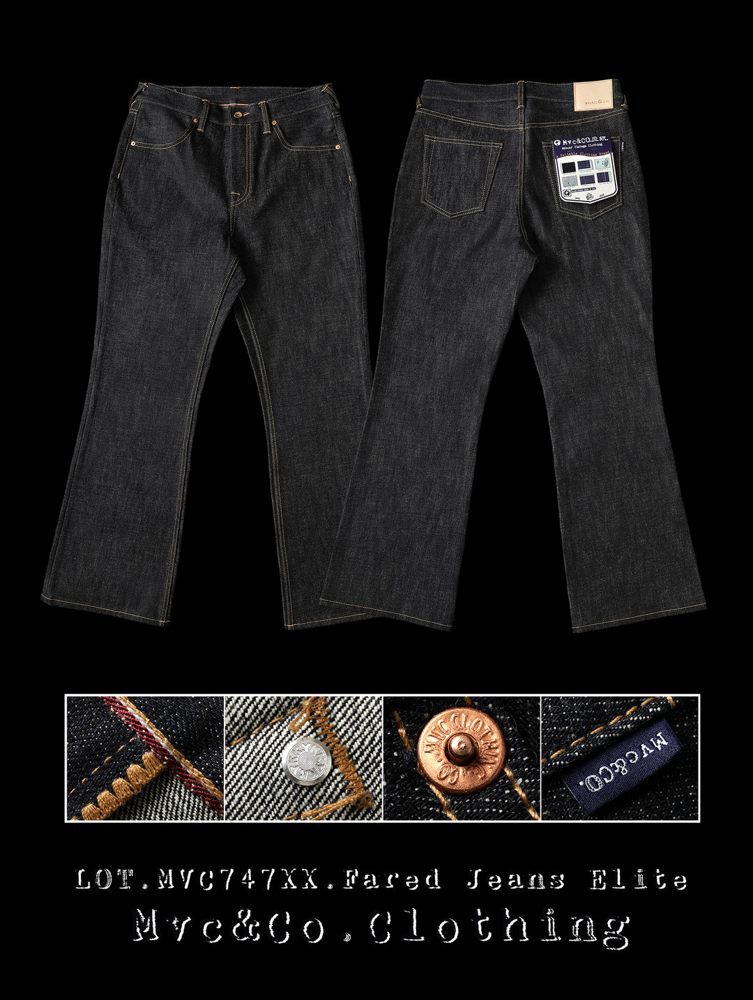 Mvc&Co.16.4OZ 747XX Slightly Flared jeans