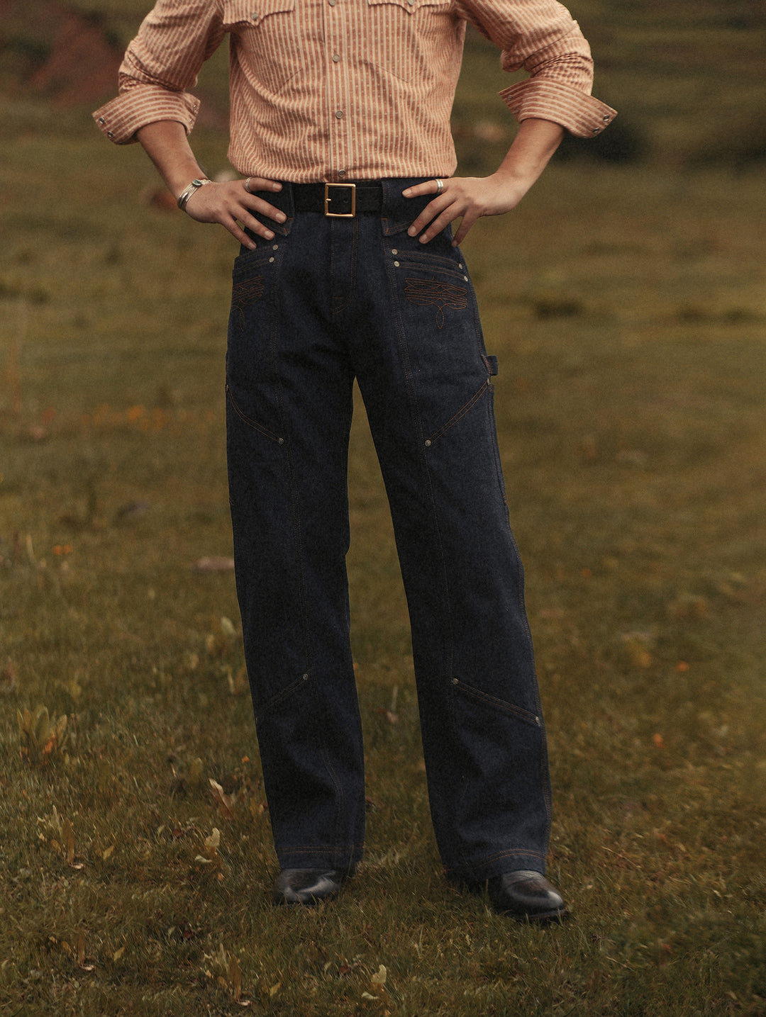 Western Series 16.4 OZ Logger IV Wide-Leg jeans