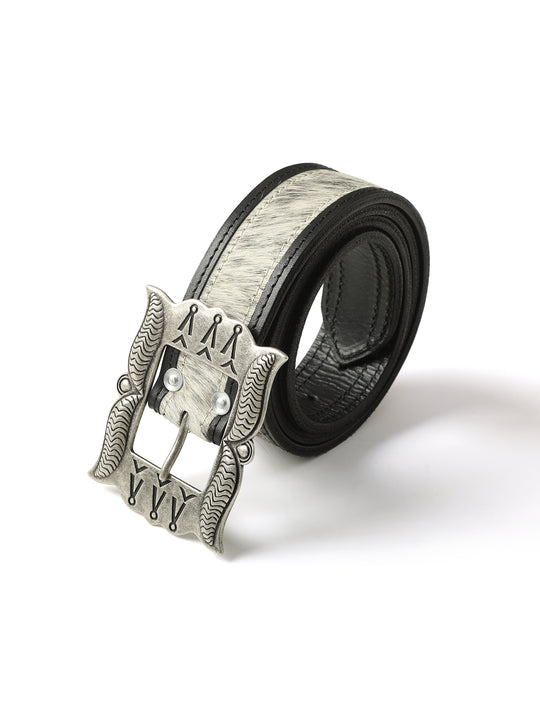 Year of the Horse Limited Edition Cowhair Western-Style Belt-Black