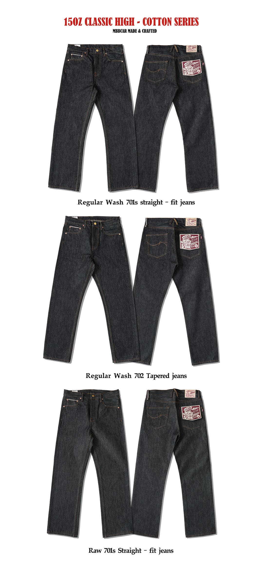 15.5OZ Classic 701 Straight-Fit jeans-Regular Wash