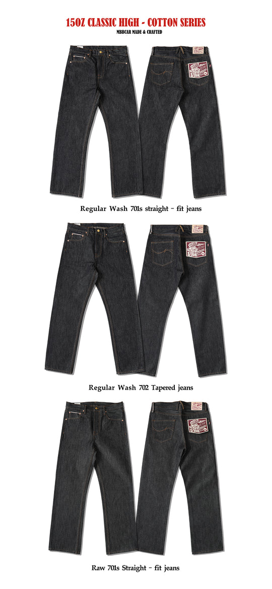 15.5OZ Classic 701 Straight-Fit jeans-Regular Wash