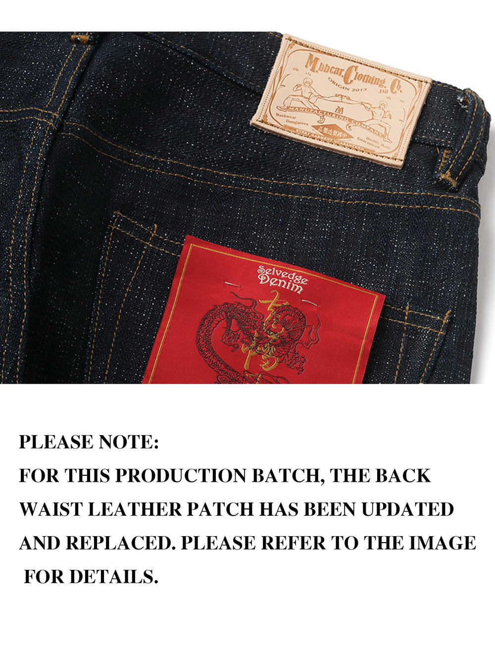 22OZ Dragon Scales Year of the Dragon Handloom Denim Straight-Fit jeans-Indigo