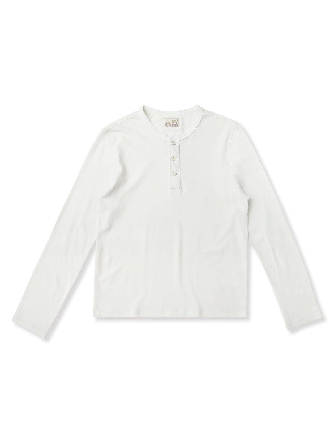 Women's Classic Long-sleeve Henley shirt-White