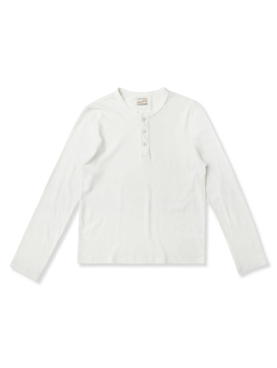 Women's Classic Long-sleeve Henley shirt-White