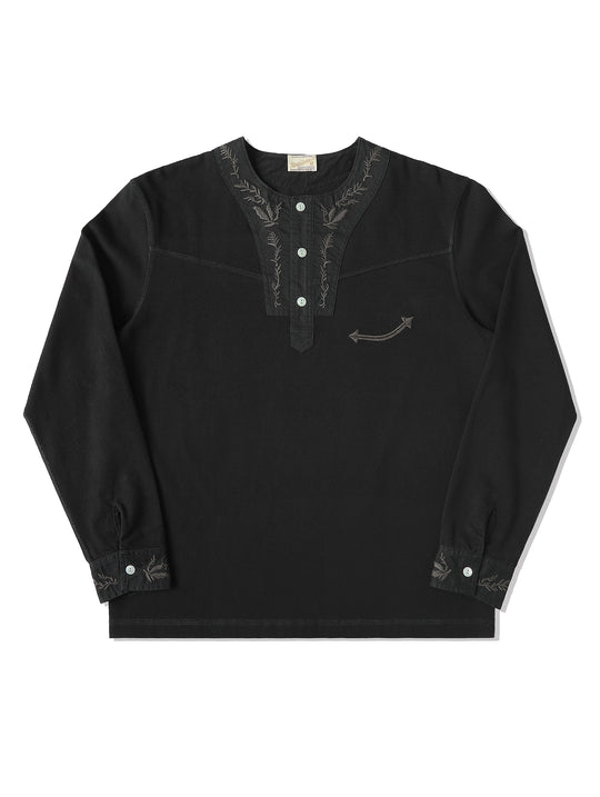 Western Series Embroidery Poet Shirt