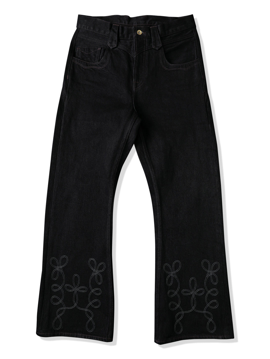 Western Embroidered Bootcut Selvedge Denim jeans
