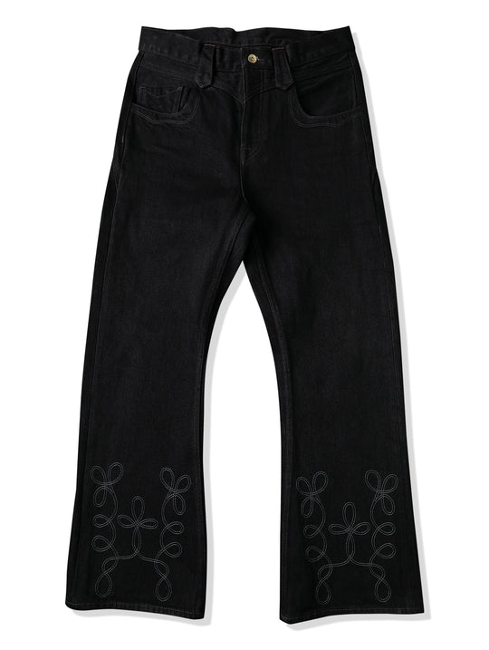 Western Embroidered Bootcut Selvedge Denim jeans