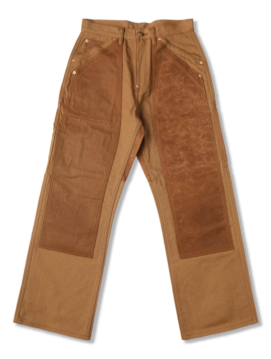 Oil-Waxed Canvas-Panel Double-Knee Logger pants