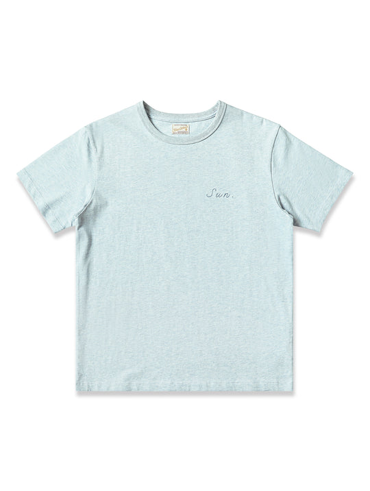 Days Of The Week Embroidered T-shirt-Sunday