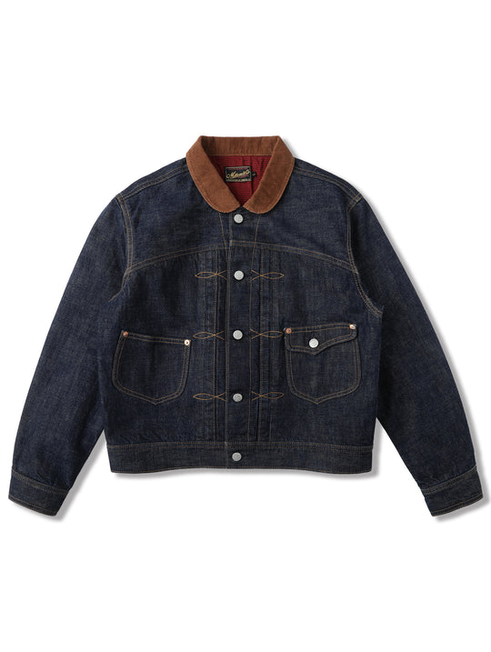 Western Series 14.9oz Houndstooth-Lined Miner Selvedge Denim Jacket