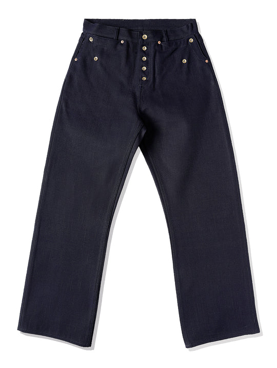 Bamboo Kasuri Series 15OZ Selvedge Canvas Wide-Leg jeans
