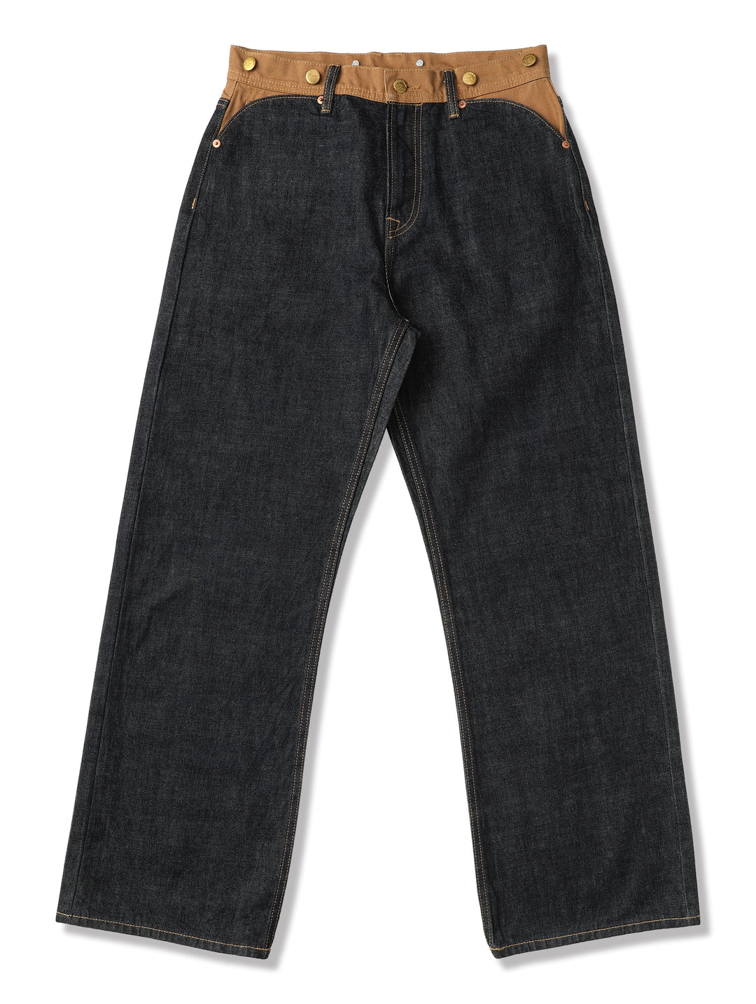 Canvas-panel Store Brand Selvedge Denim jeans