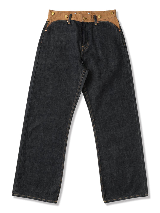 Canvas-panel Store Brand Selvedge Denim jeans