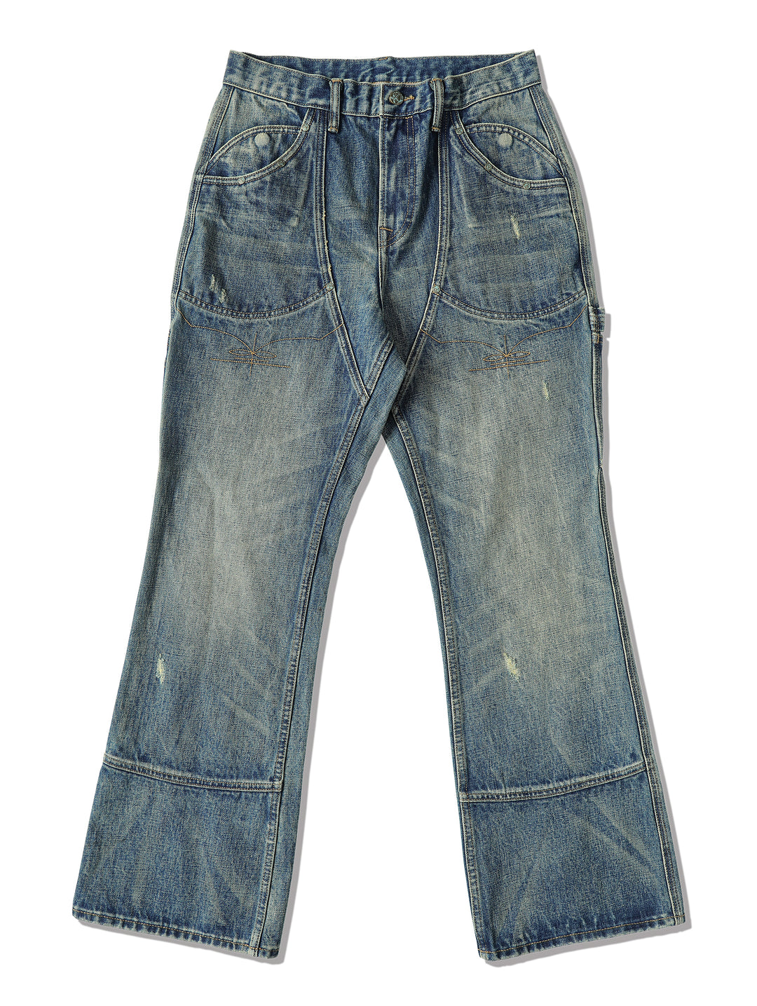 Western Series 16.4OZ Logger Flared jeans-Dirtying Process Wash