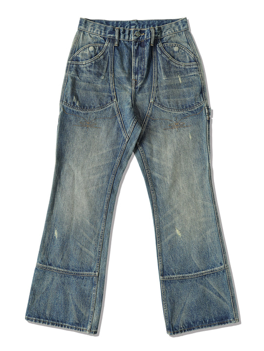 Western Series 16.4OZ Logger Flared jeans-Dirtying Process Wash