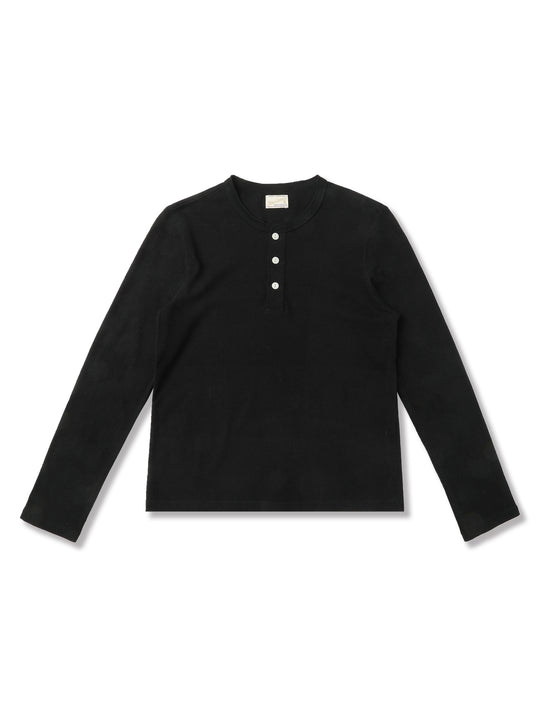 Women's Classic Long-sleeve Henley shirt-White