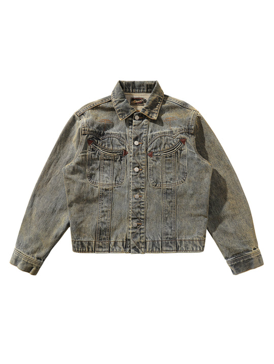 Western Series Mud-Dyed Washed Western Riders Jacket