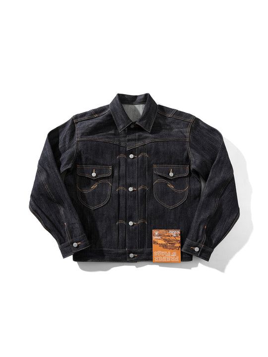 Xizang Collection Yellow Prayer Flag Core-Dyed Denim Type2 Jacket