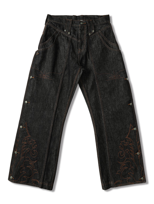 Western Series 15OZ Selvedge Denim Spur jeans-Indigo