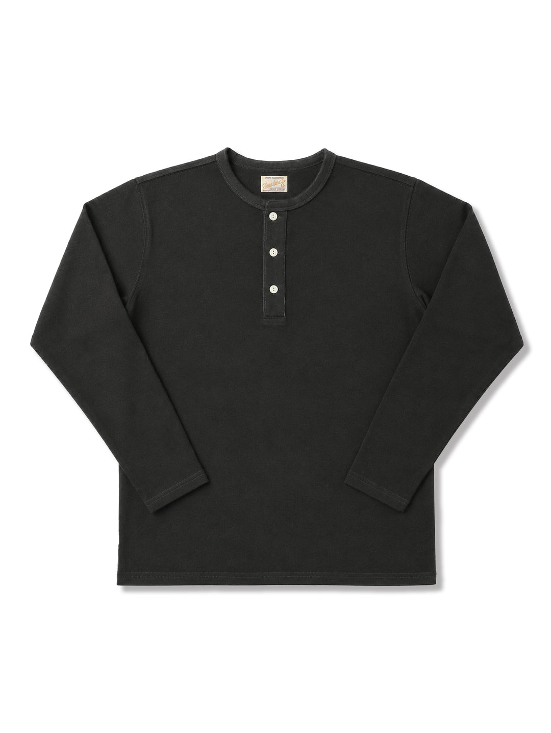 Classic Long-sleeve Henley shirt-White
