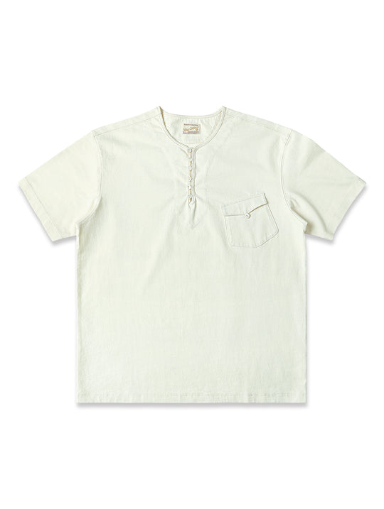Fabric Loop Button Henley T-shirt
