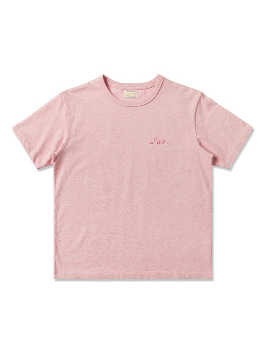 Days Of The Week Embroidered T-shirt-Sunday