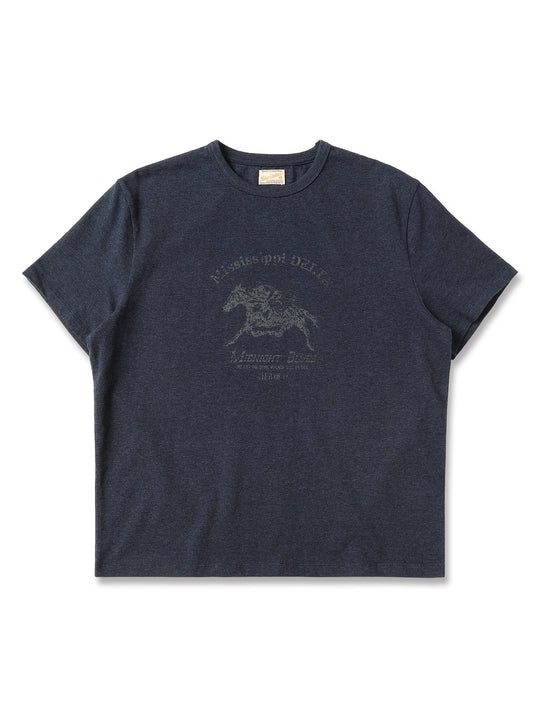 Blue Heather T-shirt-Dark blue