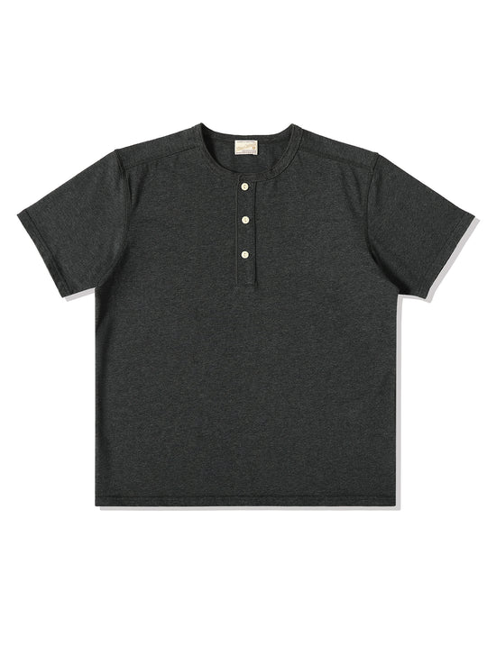 240-gram Flecked Grey Henley shirt