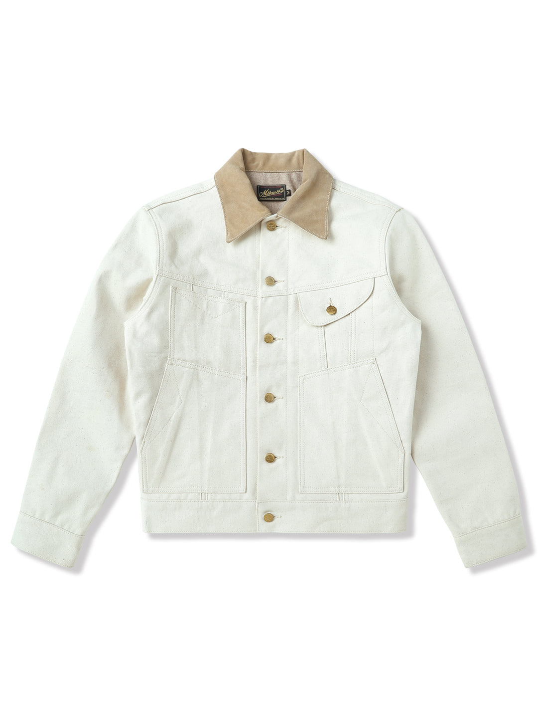Natural Cottonseed Selvedge Canvas Wool-Blend Lined Cruiser Jacket