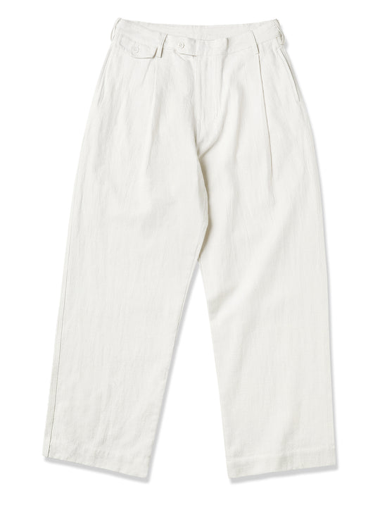 Linen-cotton chino trousers