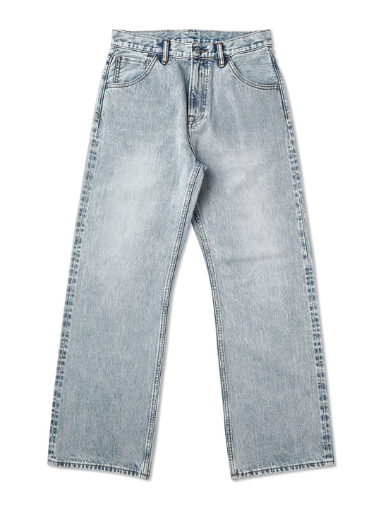 Ice Blue Washed Wide-Leg jeans