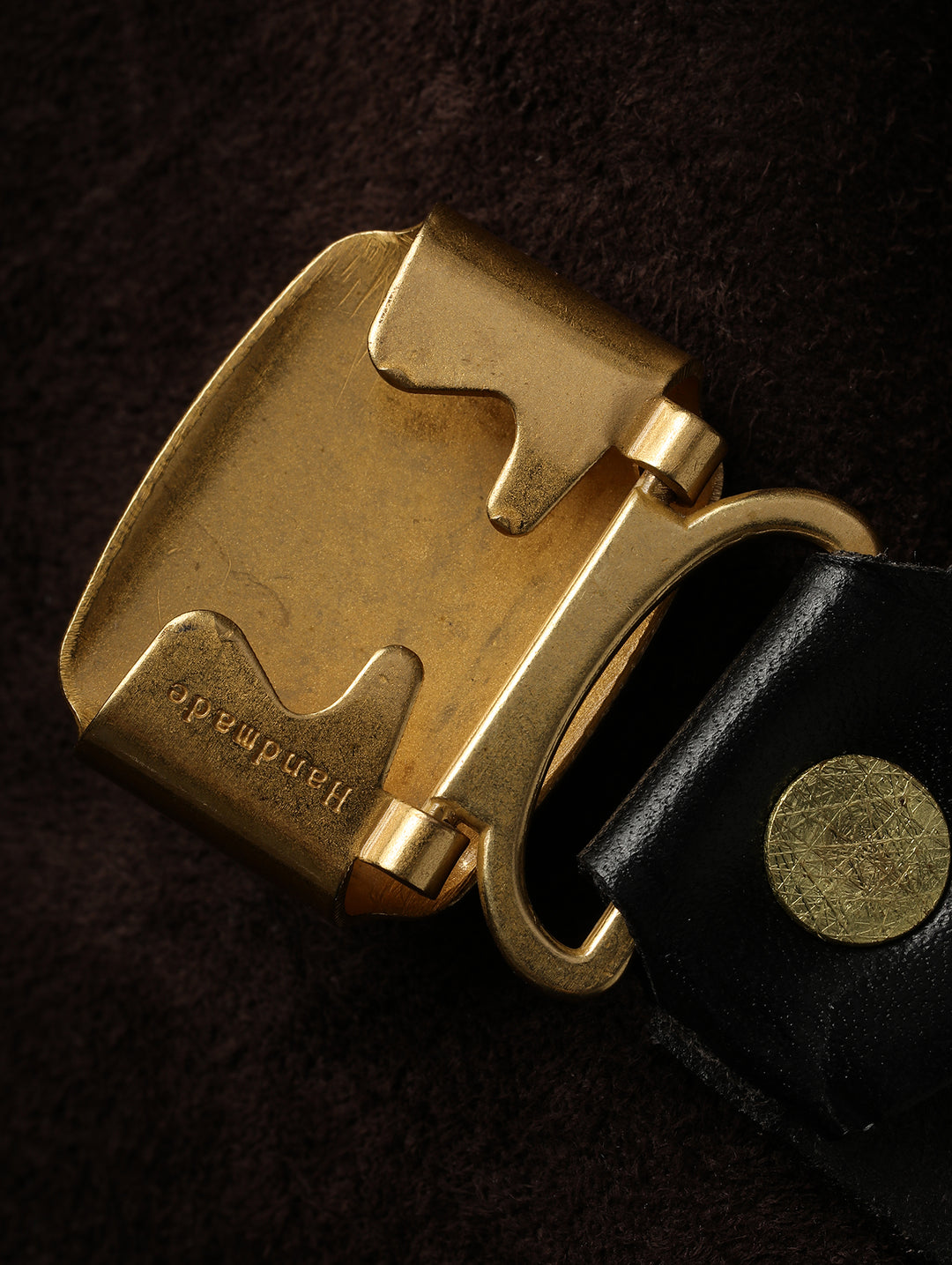 1920s Vintage Gentleman-Style Stainless Steel Hinged Buckle Belt-Gold