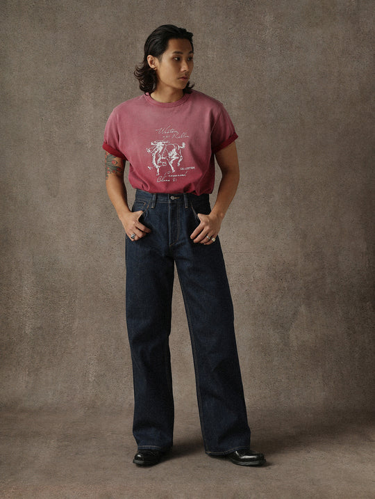 Lace-Back Selvedge Denim jeans