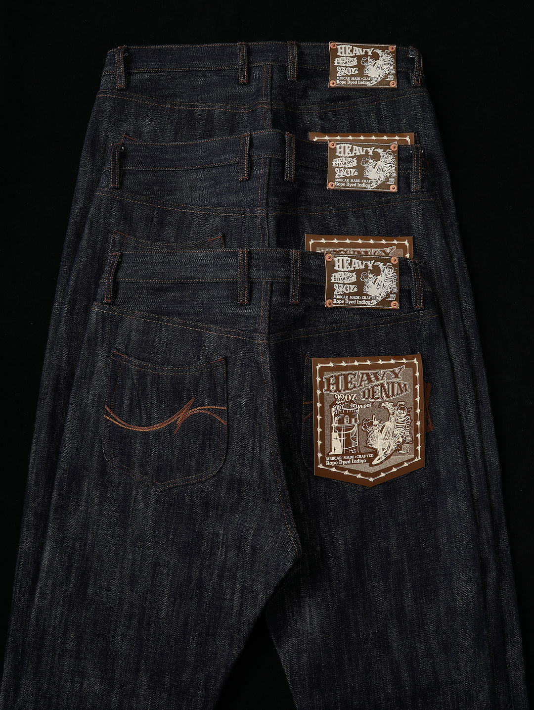 22OZ Selvedge 702 Tapered jeans-Desized