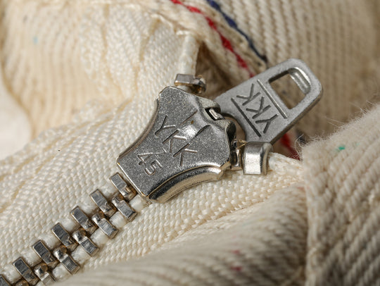 Colored-Yarn White Denim Cargo jeans