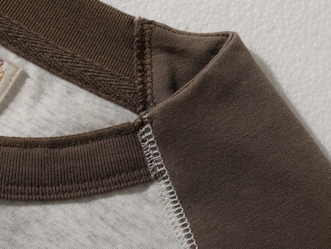 230-gram Double-yarn Henley shirt-Light Grey