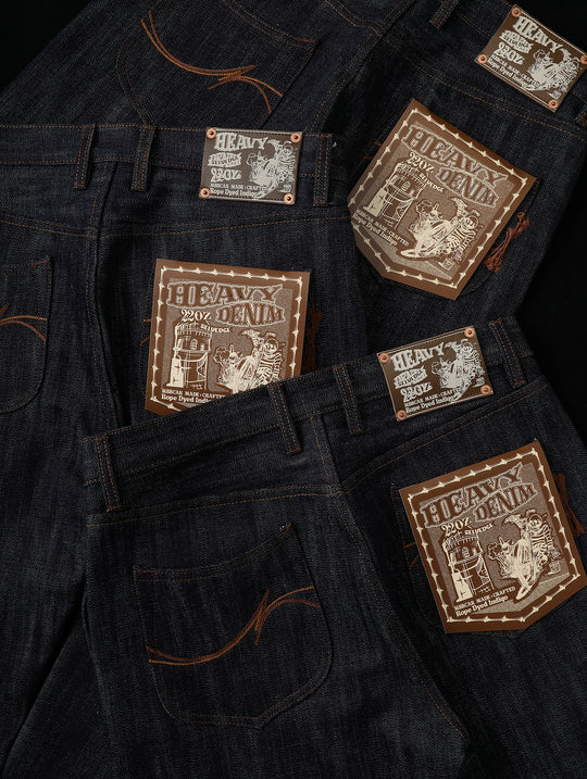 22OZ Selvedge 702 Tapered jeans-Desized