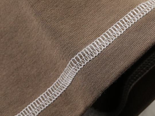 230-gram Double-yarn Henley shirt-Light Grey