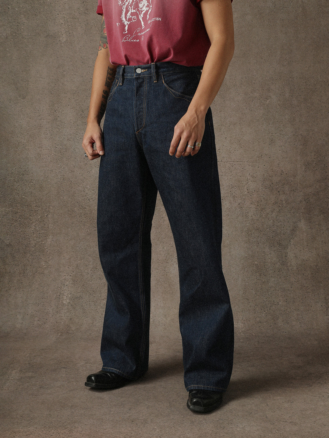 Lace-Back Selvedge Denim jeans