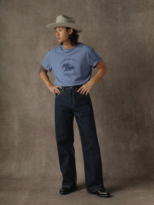 Lace-Back Selvedge Denim jeans