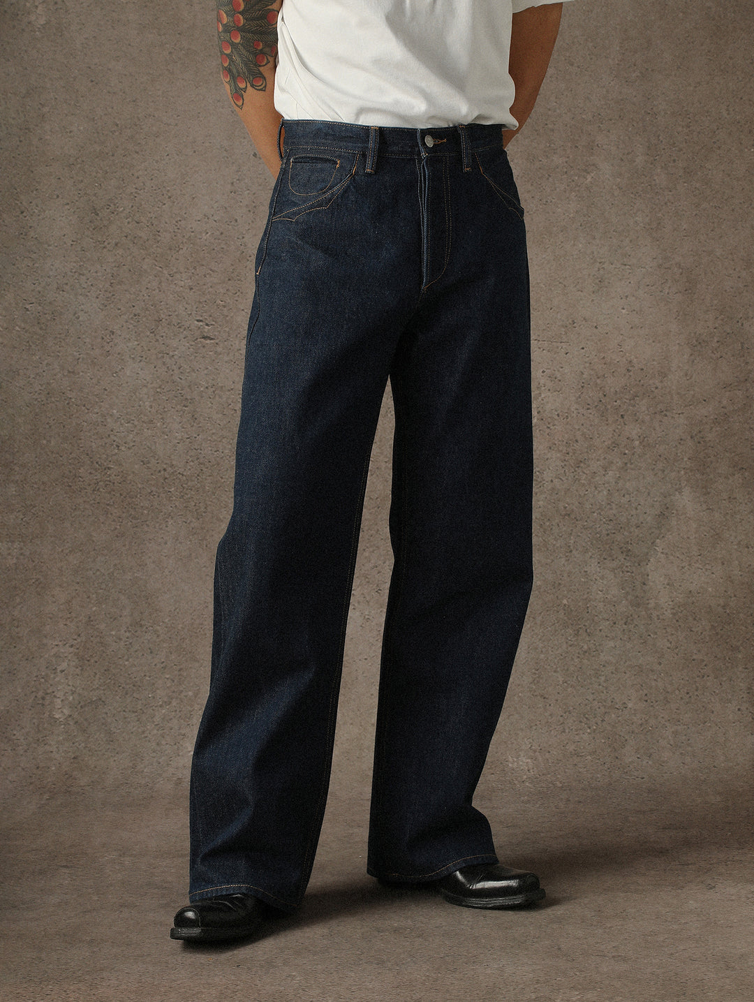 Lace-Back Selvedge Denim jeans