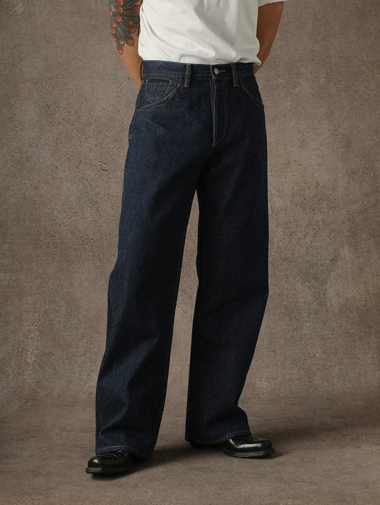 Lace-Back Selvedge Denim jeans