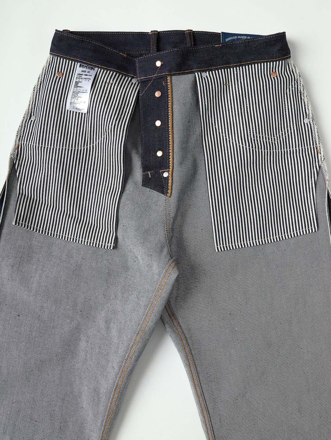 Bamboo Kasuri Series 17.7OZ Selvedge Denim Wide-Leg jeans