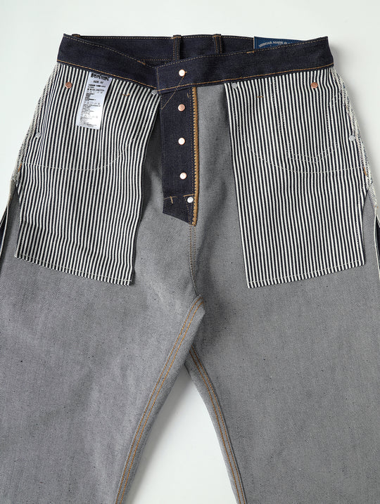 Bamboo Kasuri Series 17.7OZ Selvedge Denim Wide-Leg jeans