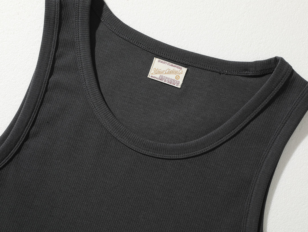 280 grams long fiber Tank Top-Grey