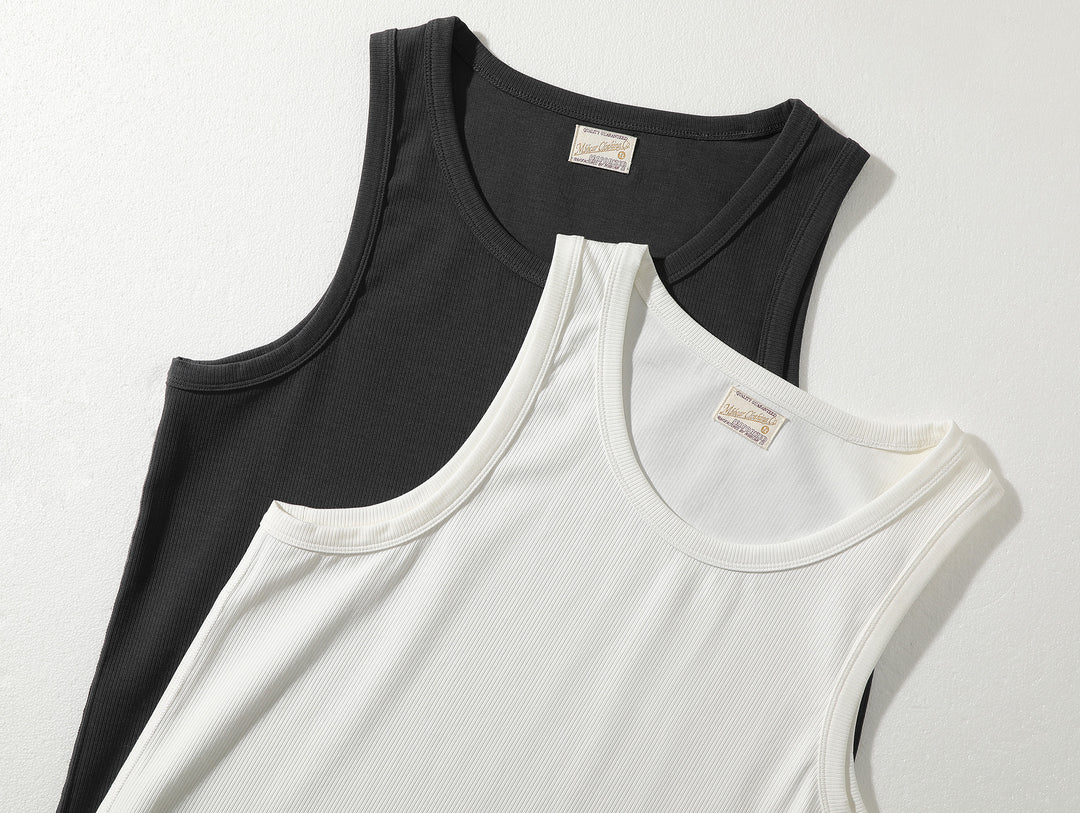 280 grams long fiber Tank Top-White